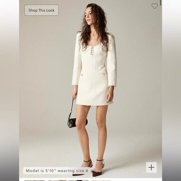 J.Crew Sophia scoopneck dress in tweed - Picture 1 of 6